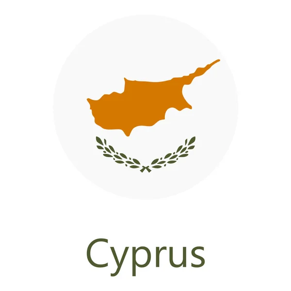 Кіпр круглі прапор — стокове фото