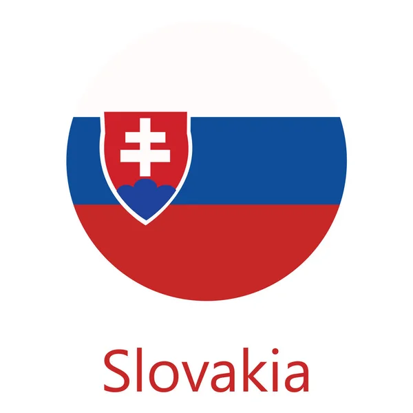 Bandeira redonda Eslováquia — Fotografia de Stock