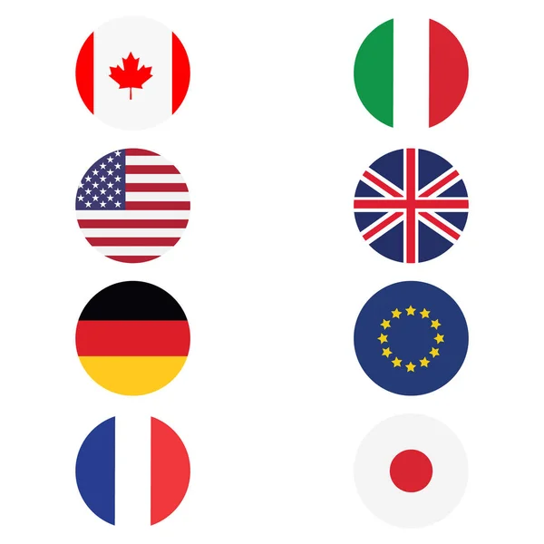 Bandera de los países del G8 — Foto de Stock