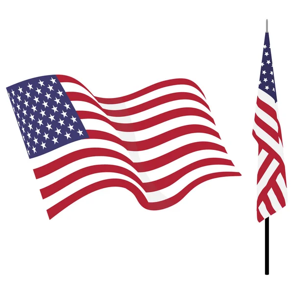 Растер американского флага — стоковое фото