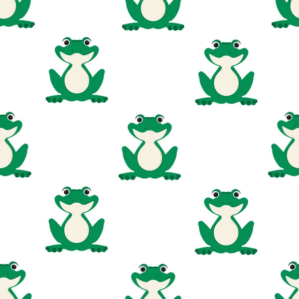 Modèle sans couture grenouille — Image vectorielle
