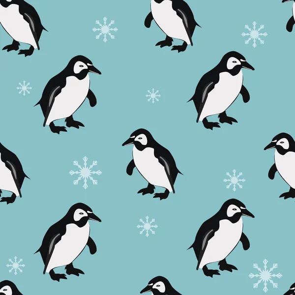 Pingouin motif sans couture — Image vectorielle