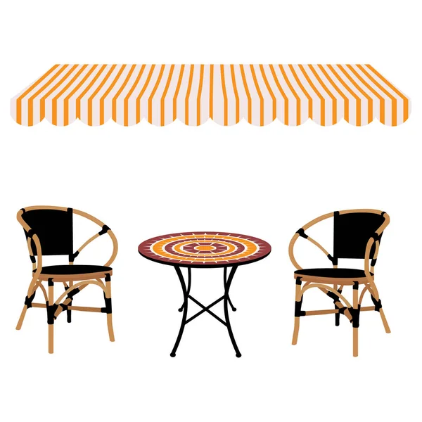 Tisch und Stühle — Stockvektor