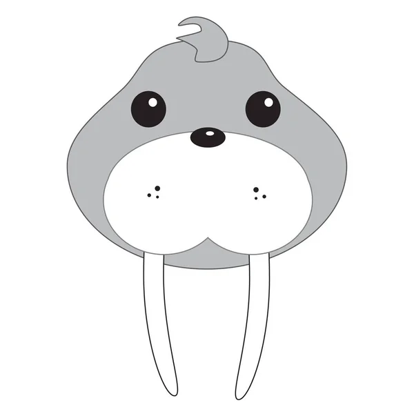 Детское моржовое лицо — стоковое фото
