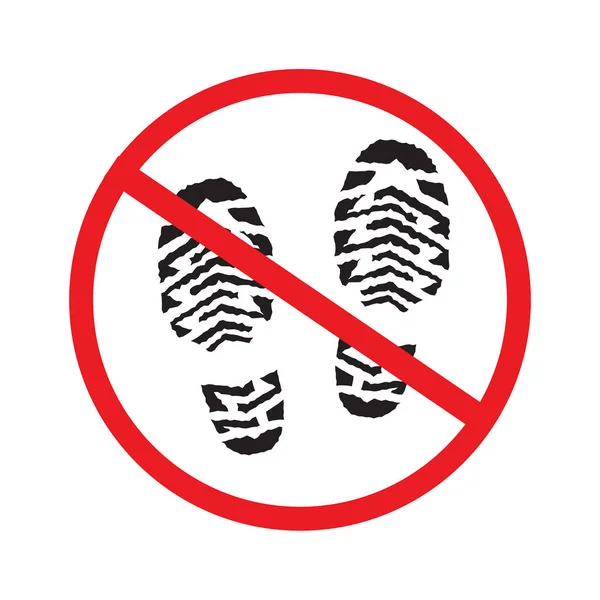 Znak nie butów — Zdjęcie stockowe