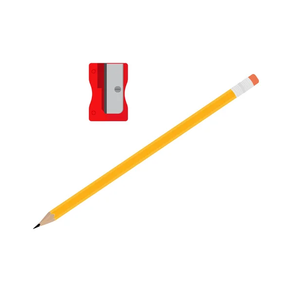 Олівець і точилка — стокове фото