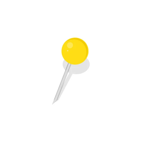 Yellow push pin — Stock Photo, Image