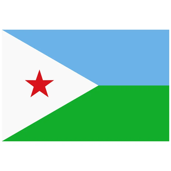 Bandera de Djibouti raster —  Fotos de Stock