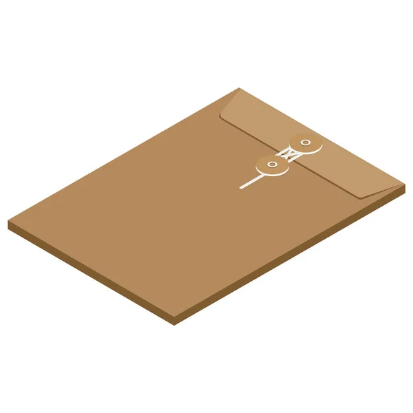 Kahverengi zarf vektör — Stok Vektör