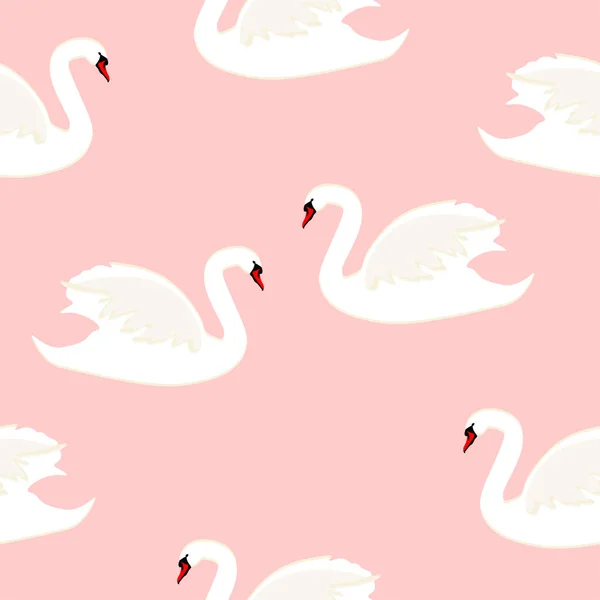 Swan pattern pink — Stock Photo, Image