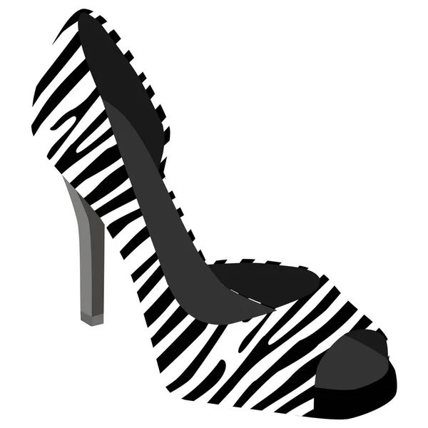 Zebraschuh schwarz — Stockfoto