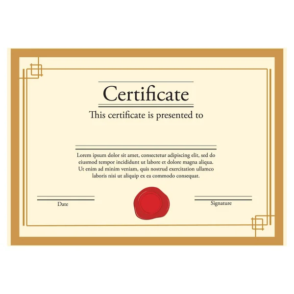 Сертифікат з восковою маркою — стокове фото