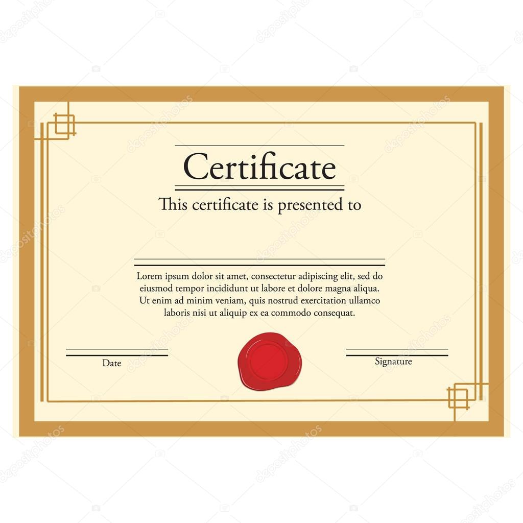 Certificate with wax stamp