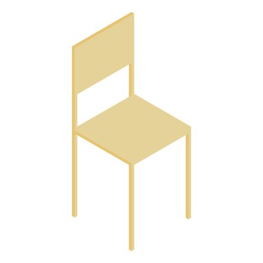 İzometrik ahşap sandalye