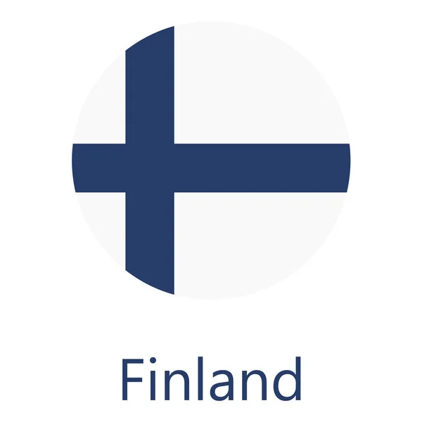 Bandeira redonda da Finlândia — Fotografia de Stock