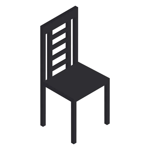 Izometryczne drewniane krzesło — Zdjęcie stockowe