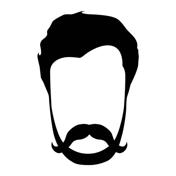 Hipster hair, beard, mustache — Stock Photo, Image