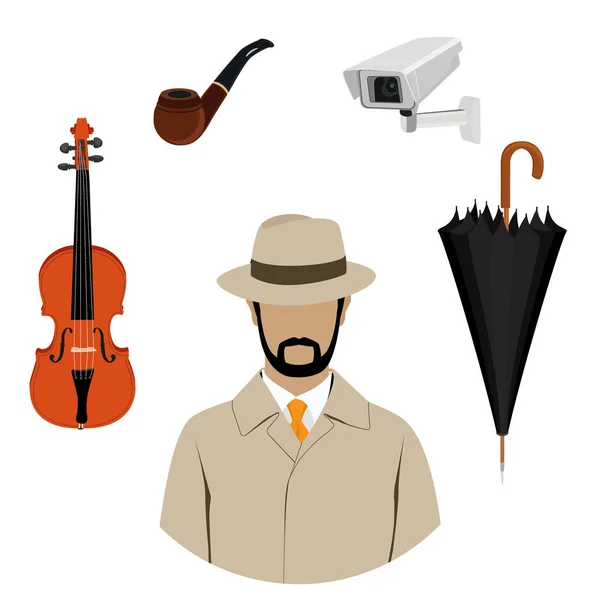 Detektiv avatar ikona — Stock fotografie