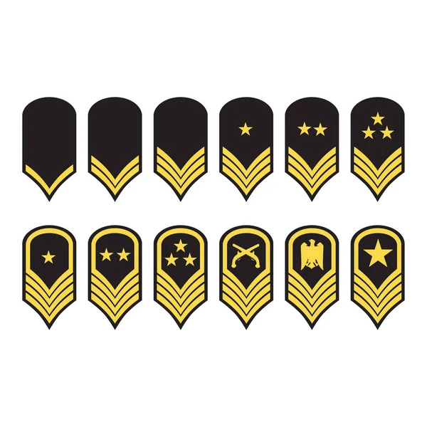 Epaulets, military ranks and insignia — Stock Photo, Image