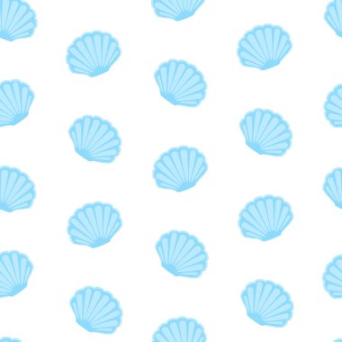 Seashell desen beyaz