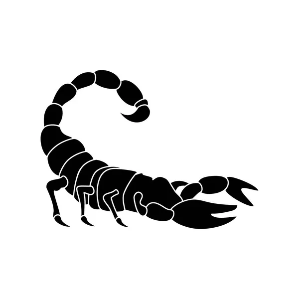 Scorpion silhouette raster — Stockfoto