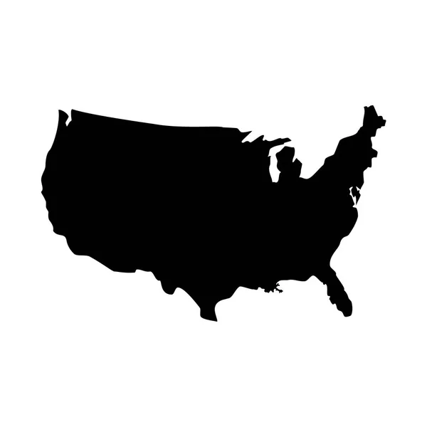 EUA mapa ícone —  Vetores de Stock