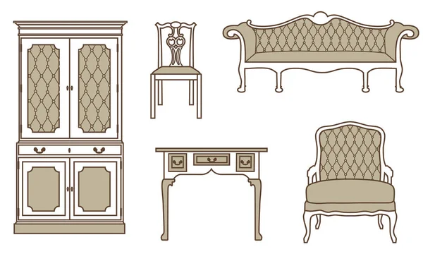 Retro, vintage furniture — Stock Photo, Image
