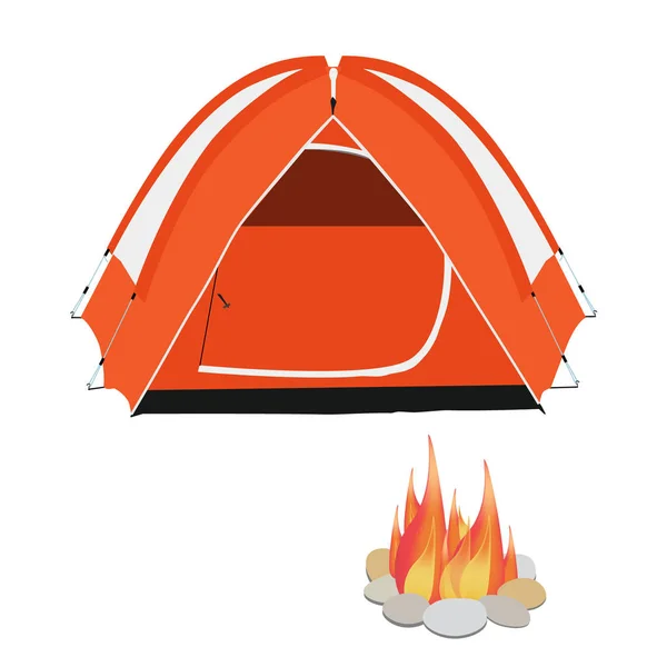 Orange camping tent