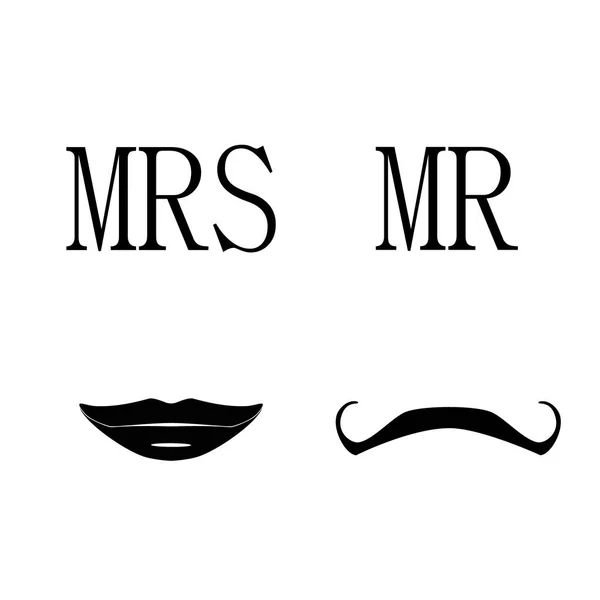 Mrs und mr Symbole — Stockfoto