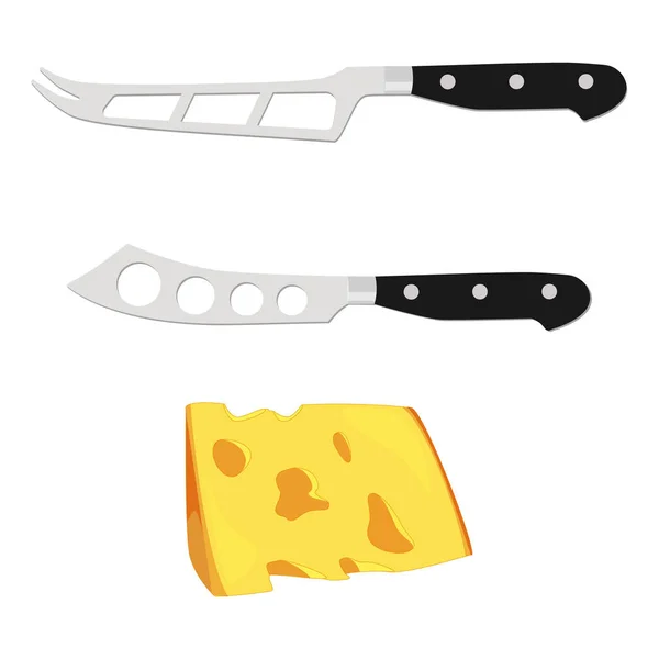 Cheese and knife — Stock Photo, Image