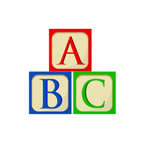 ABC spelen blokken — Stockfoto