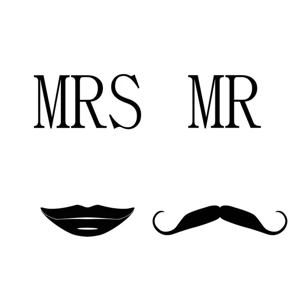 Mrs and mr symbols — Stock Photo, Image