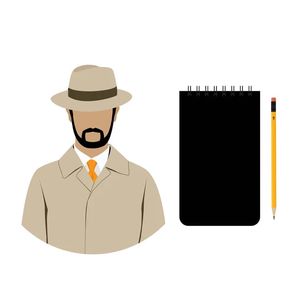 Zestaw ikon detektyw — Zdjęcie stockowe