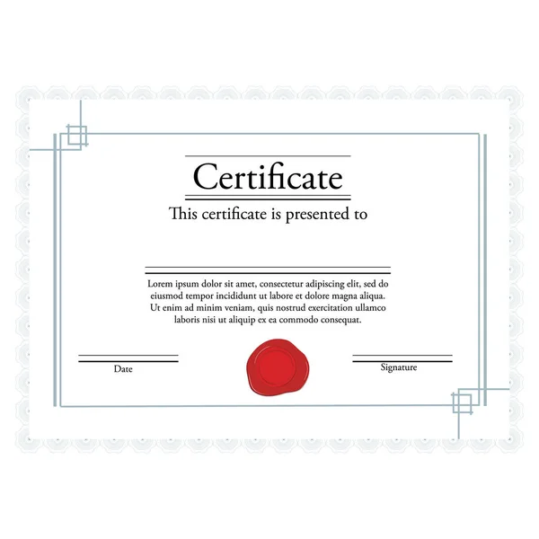Растер шаблона сертификата — стоковое фото