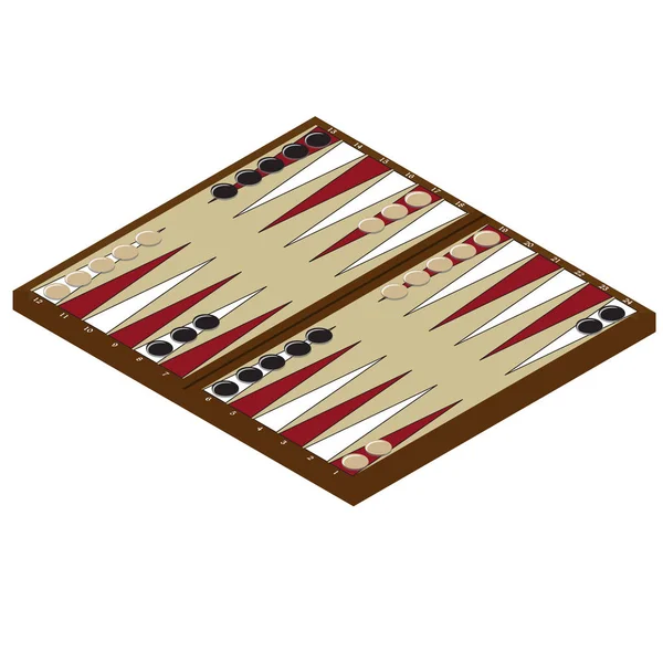 Backgammon game raster — Stock Photo, Image