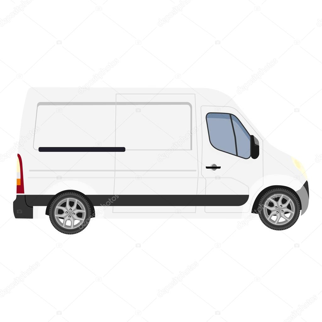 White minivan truck