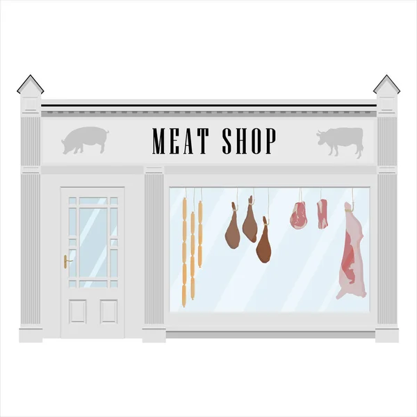 Butcher shop fasad — Stockfoto