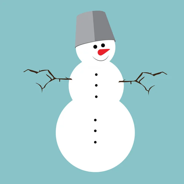 Hombre de nieve icono de vector — Archivo Imágenes Vectoriales