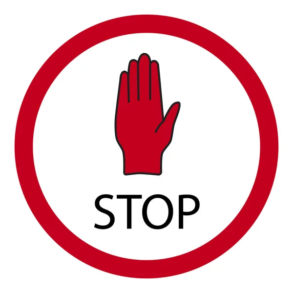 Round stop sign — Stock Photo, Image