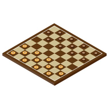 İzometrik Dama Tahtası raster
