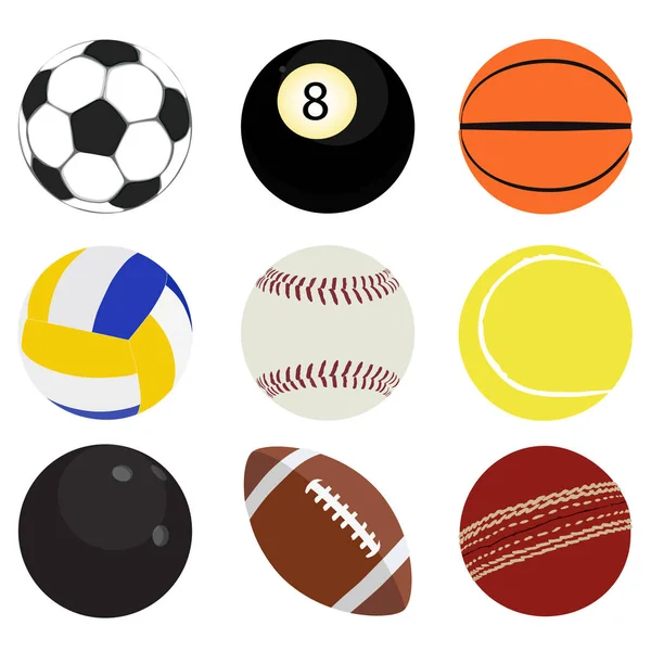 Sport boll uppsättning — Stockfoto