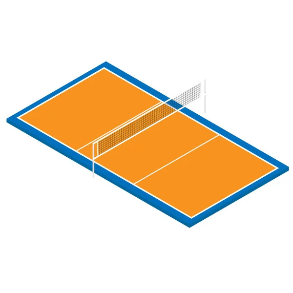Volleyball court isometric — Stock Photo, Image