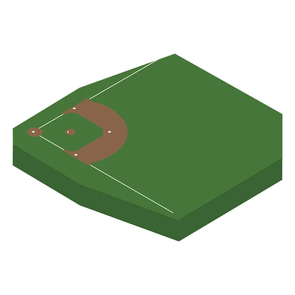 Изометрическое бейсбольное поле — стоковый вектор
