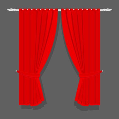 Kırmızı perde Raster