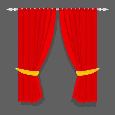 Kırmızı perde Raster