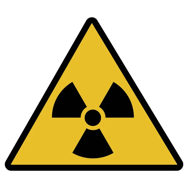 Símbolo radiactivo amarillo — Foto de Stock