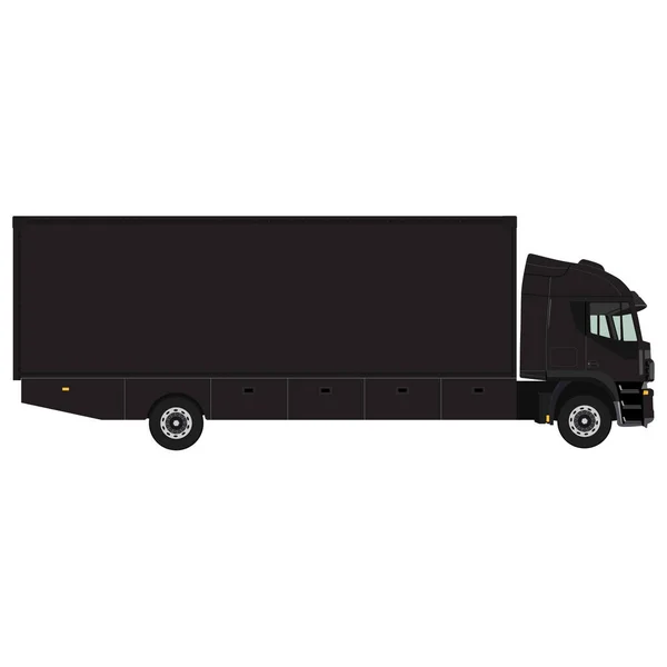 Kontener ciężarówka czarny — Zdjęcie stockowe