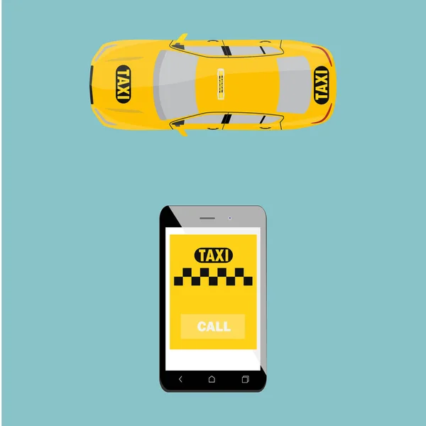 Таксі програм для мобільних пристроїв — стокове фото