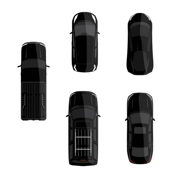 Conjunto de coches negros — Foto de Stock