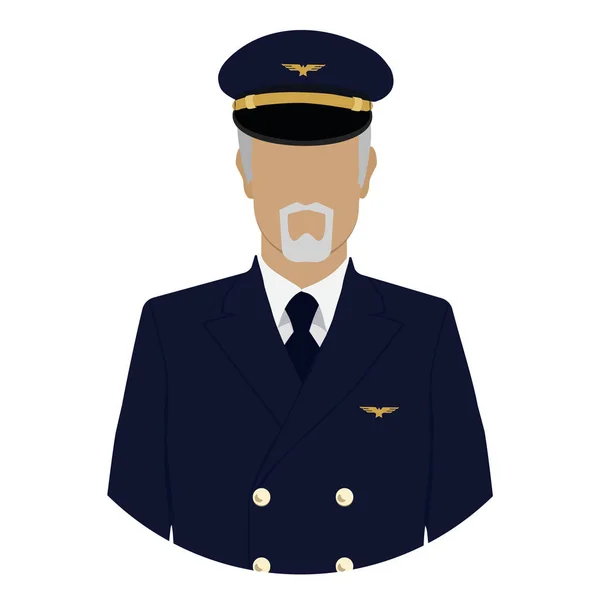 Senior pilot avatar — Stock Photo, Image